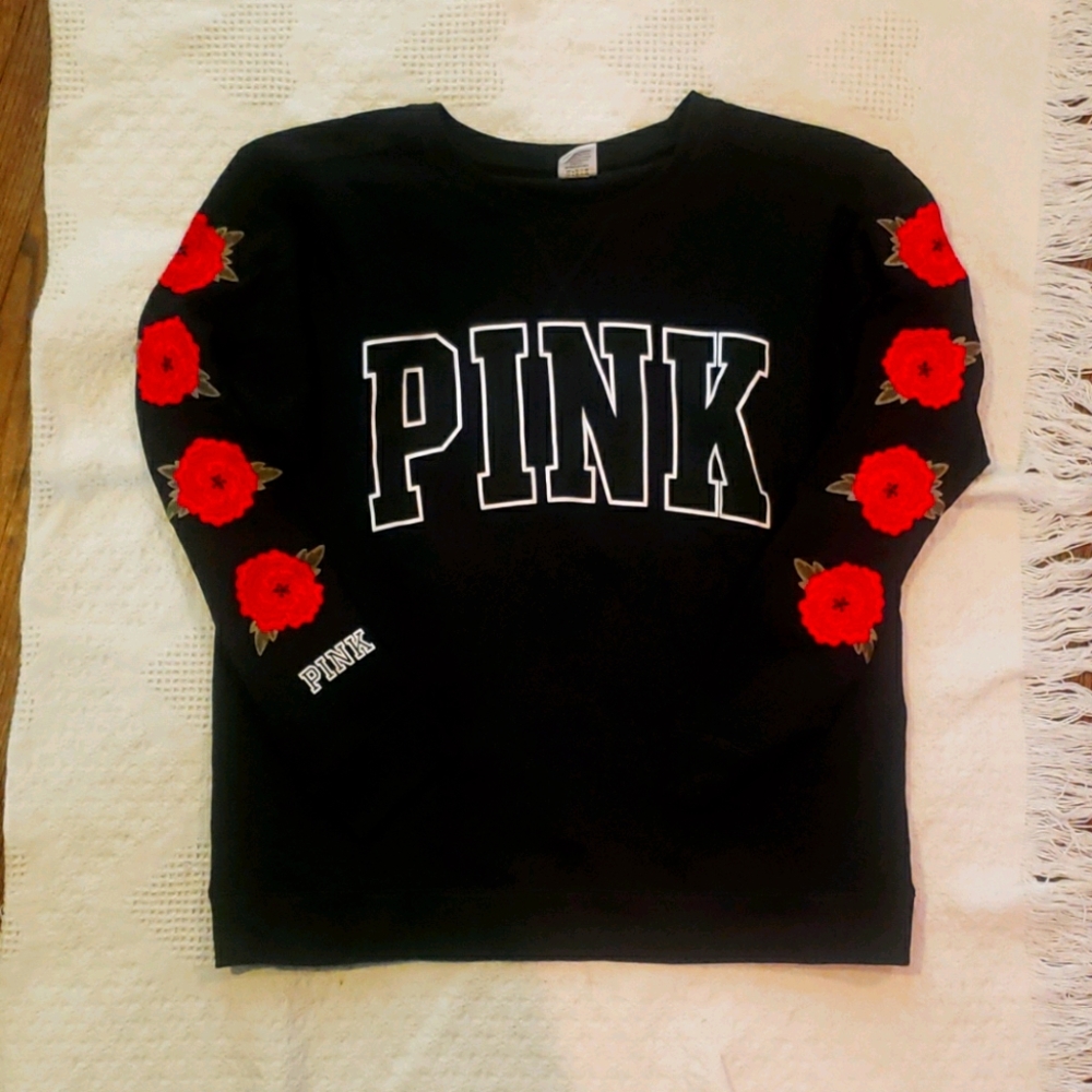 VS Pink Black Sweatshirt